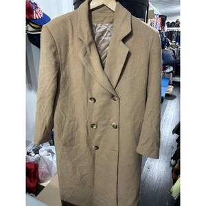 Vintage Fleurette 100% Camel Hair Saks Fifth Ave Union Made Jacket Size 12 Tan
